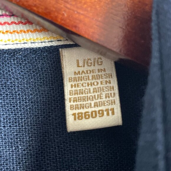 Scotch & Soda Mens Blue Button-Up Shirt Large Linen Blend a1481 - Picture 4 of 7